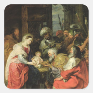 Versterking van de Magi, 1626-29 Vierkante Sticker