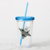 Versterking vliegtuig cartoon acryl drinkbeker (Achterkant)