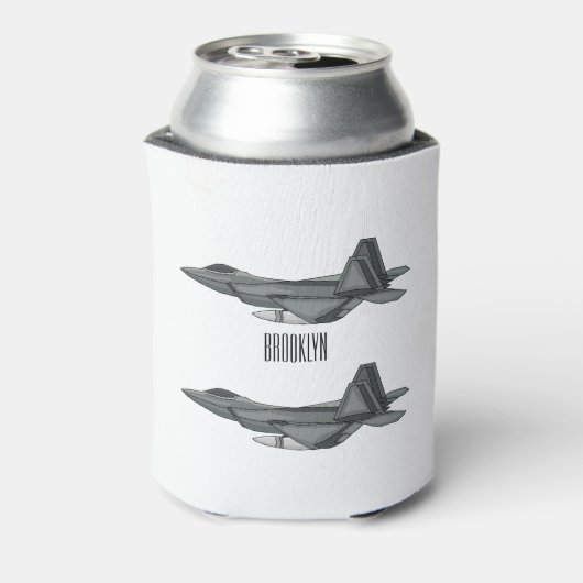 Versterking vliegtuig cartoon blikjeskoeler (Blikje Achterkant)