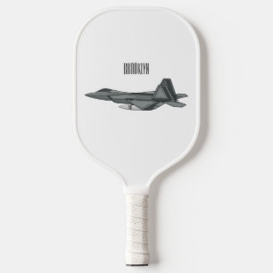 Versterking vliegtuig cartoon pickleball paddle