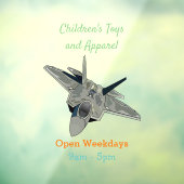 Versterking vliegtuig cartoon raamsticker (Vel 3)