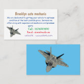 Versterking vliegtuig cartoon visitekaartje (Voorkant / Achterkant)