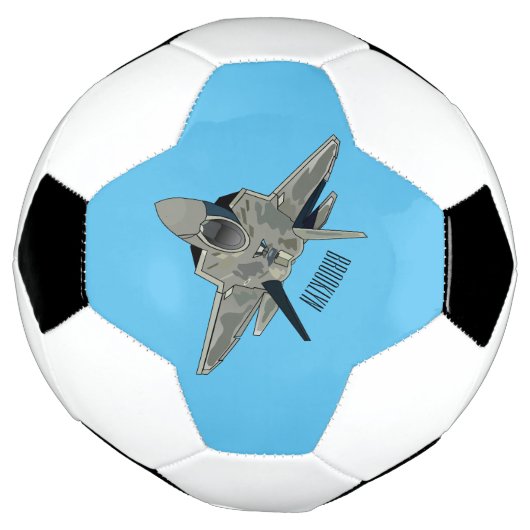 Versterking vliegtuig cartoon voetbal (Gedraaid)