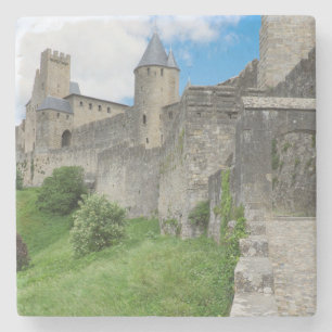 Versterkte muur van Carcassonne Stenen Onderzetter