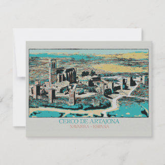 Versterkte stad van Artajona, Navarra, Spanje Briefkaart