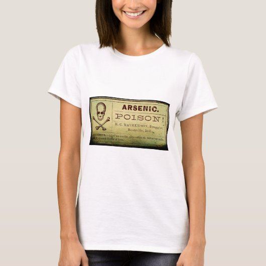 Verstoord arsenicumetiket t-shirt (Voorkant)