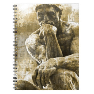 Verstoord bronzen beeld Auguste Rodin Notitieboek