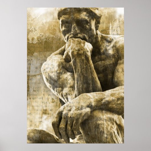 Verstoord bronzen beeld Auguste Rodin Poster (Voorkant)