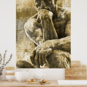 Verstoord bronzen beeld Auguste Rodin Poster (Keuken)