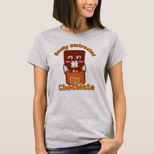 Verstoord door Chocolate Cartoon Chocolate Bar T-shirt