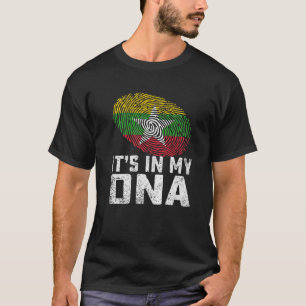 Verstoord in mijn DNA Myanmar Vlag Mannen Vrouwen T-shirt