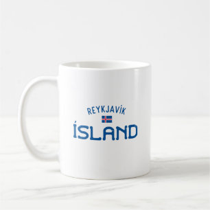 Verstoord Reykjavik-eiland (IJsland) Koffiemok