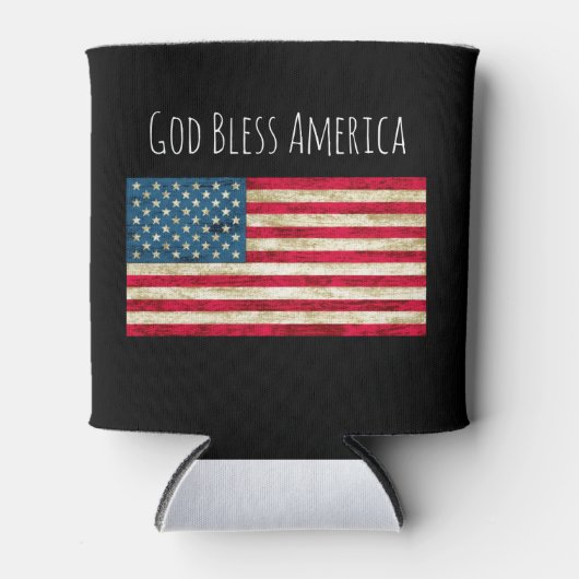Verstoorde Amerikaanse vlag Can of Bottle Cooler (Voorkant)