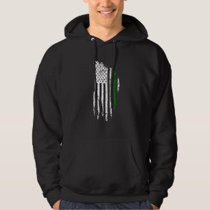 Verstoorde Amerikaanse vlag Thin Green Line Hoodie
