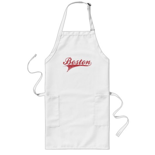  Verstoorde Boston Ballpark Apron Lang Schort (Voorkant)