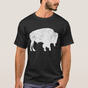 Verstoorde buffelretro Bison Dierenvriend Shirt