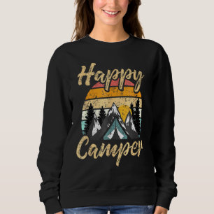 Verstoorde Camping Hiking Cadeau Happy Camper Trui