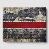 Verstoorde gothic Damask Wedding Gastenboek (Achterkant)