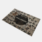 Verstoorde Happy Halloween Party Skulls Deurmat (Schuin)