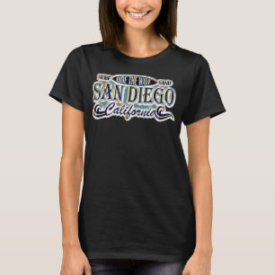 Verstoorde  Retro look San Diego Surfing 79 T-shirt