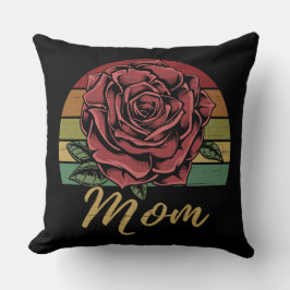 Verstoorde Retro Sunset Red Rose mama Kussen