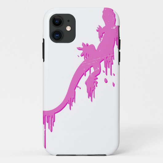 Verstoorde roze salamander met verfdrukking Case-Mate iPhone case (Achterkant)