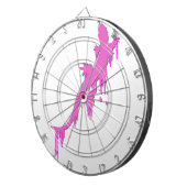 Verstoorde roze salamander met verfdrukking dartbord (Voorkant Rechts)