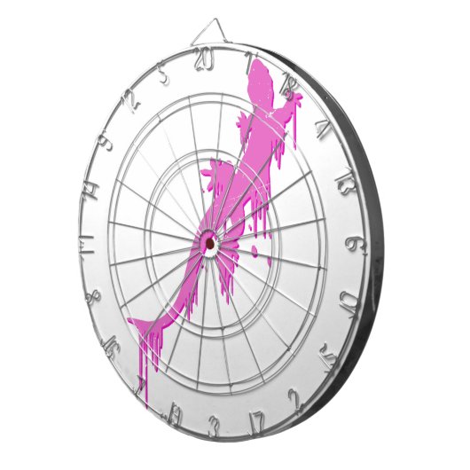 Verstoorde roze salamander met verfdrukking dartbord (Voorkant Rechts)