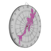 Verstoorde roze salamander met verfdrukking dartbord (Voorkant Links)