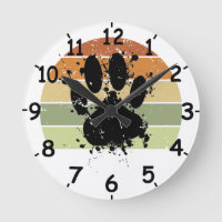 Verstoorde schilderspiegel (Splatter Dog Paw Retro
