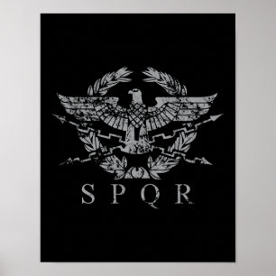 Verstoorde SPQR Het Romeinse Rijk Embleem Poster