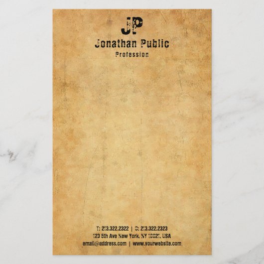 Verstoorde tekst Oud papier ziet  Sjabloon (Voorkant)