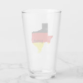 Verstoorde Texas German Flag Prost Glas (Achterkant)