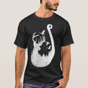 Verstoorde vis haak Vist jachtluier en lul T-shirt