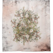  Verstoorde Witte Boho Roos Douchegordijn (Voorkant)