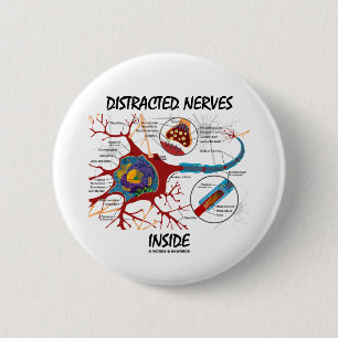 Verstoorde zenuwen binnen (synapse) ronde button 5,7 cm