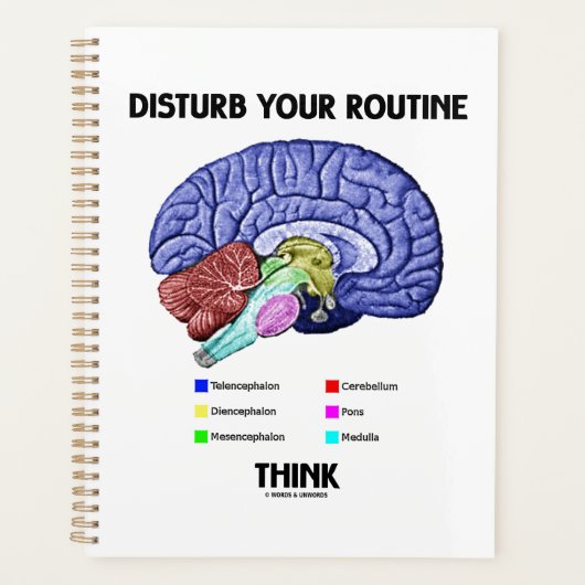 Verstoort uw Routine Denk aan hersenanatomie advie Planner (Voorkant)