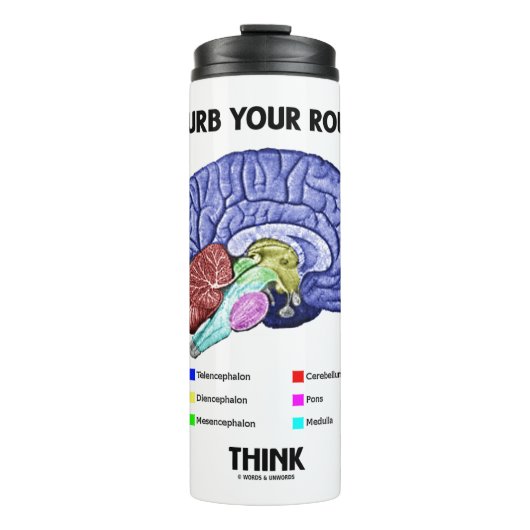 Verstoort uw Routine Denk aan hersenanatomie advie Thermosbeker (Voorkant)