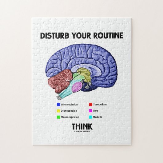 Verstoort uw Routine Denk (hersenanatomie) Legpuzzel (Verticaal)