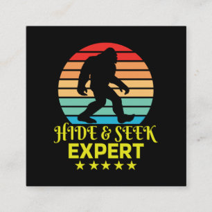 Verstoppertje Expert Bigfoot Grappig Vierkante Visitekaartje