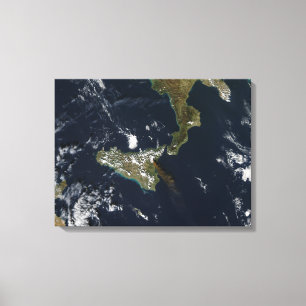 Verstoring van de Mt Etna op Sicilië Canvas Afdruk