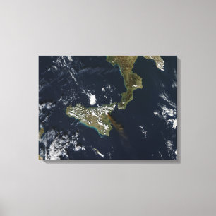 Verstoring van de Mt Etna op Sicilië Canvas Afdruk