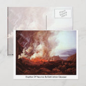 Verstoring van Vesuvius door Dahl Johan Claussen Briefkaart (Voorkant / Achterkant)