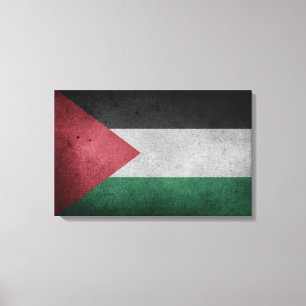 Verstorte vlag van Palestina Canvas Afdruk