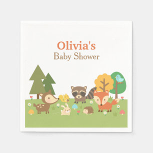 Verstrekking van Woodland Animal ThMED Baby shower Servetten
