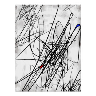 Verstrengeld – Hedendaagse Gebarende Abstracte Kun Perfect Poster