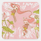 Verstrengeld universum vierkante sticker (Voorkant)