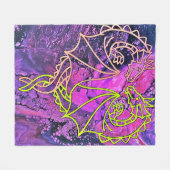 Verstrengelde draken fleece deken (Voorkant (Horizontaal))