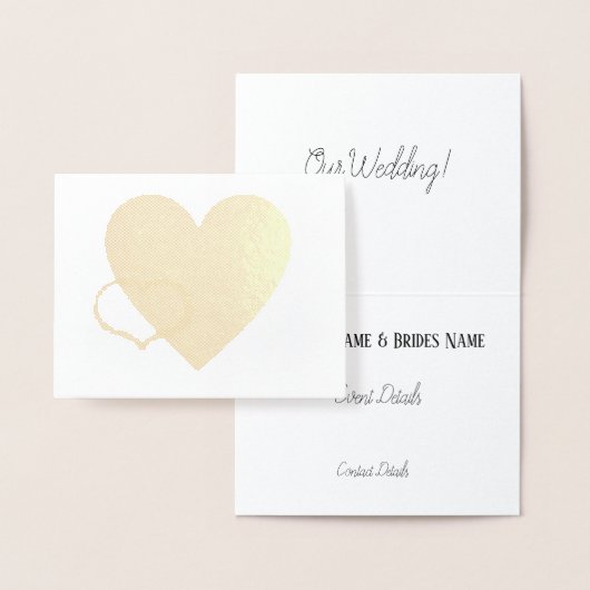 Verstrengelde Golden Heats bruiloft uitnodiging (Display)