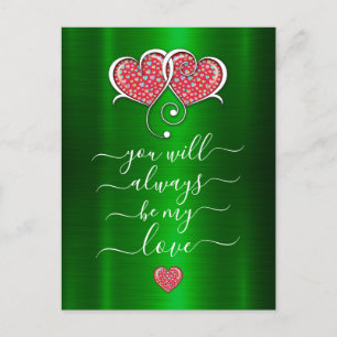 Verstrengelde harten aangepaste elegante Valentijn Briefkaart